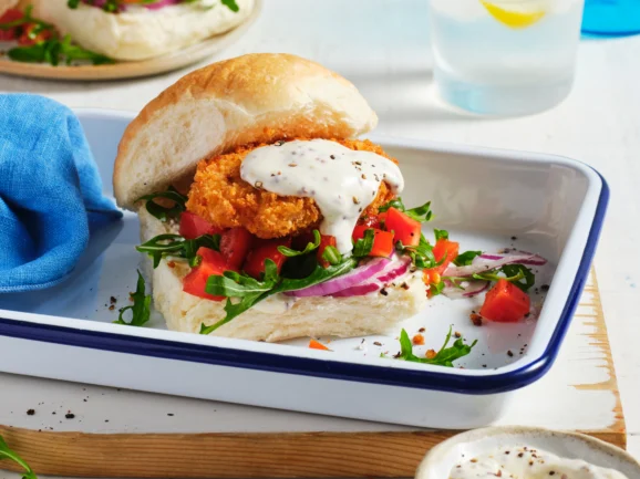 Healthy Chicken Schnitzel Roll with a Creamy Mustard Kick